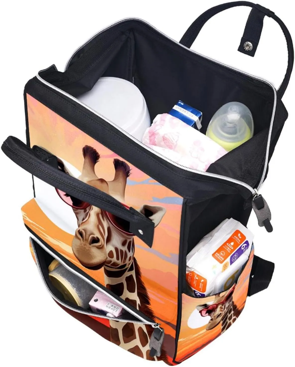 Travel Backpack,Small Backpack,Carry on Backpack,Desert Giraffe Glasses,Backpack