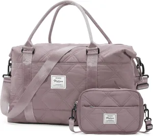Travel Duffel Bag for Women, Overnight Weekender Bag with Toiletry Bag, Carry on Personal Item Bag,Gym Bag