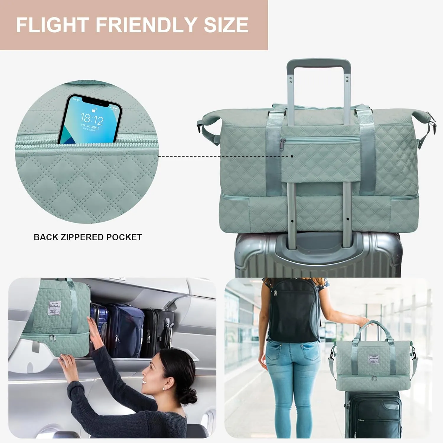 Travel Duffel Bag Weekender Overnight Bag for Women Carry On Gym Bag Travel Essentials