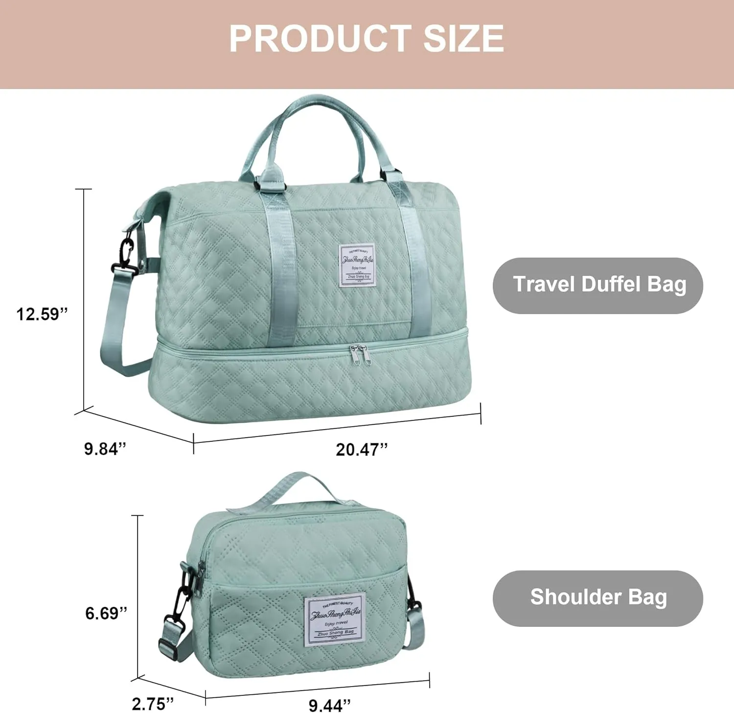 Travel Duffel Bag Weekender Overnight Bag for Women Carry On Gym Bag Travel Essentials