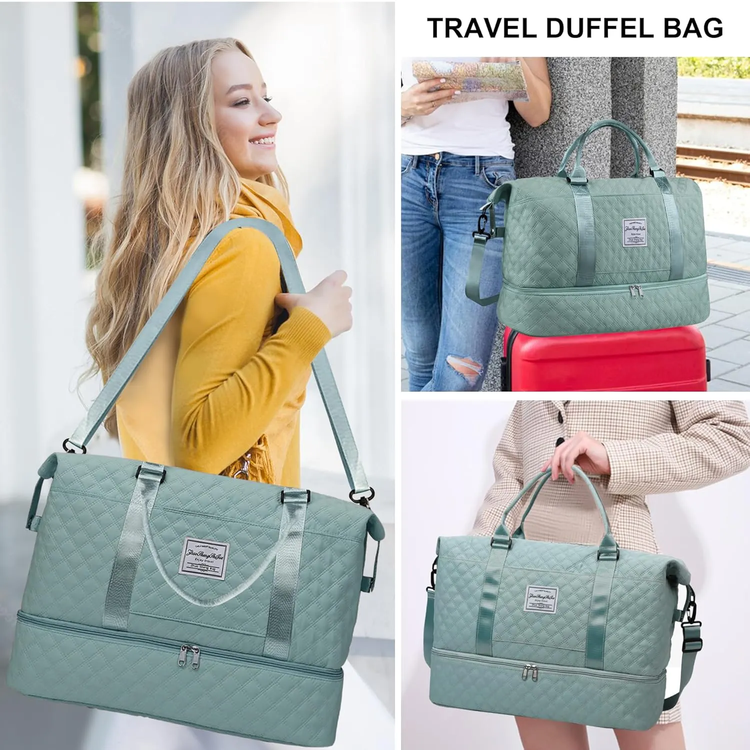 Travel Duffel Bag Weekender Overnight Bag for Women Carry On Gym Bag Travel Essentials