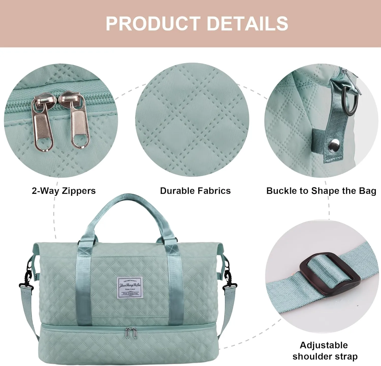 Travel Duffel Bag Weekender Overnight Bag for Women Carry On Gym Bag Travel Essentials
