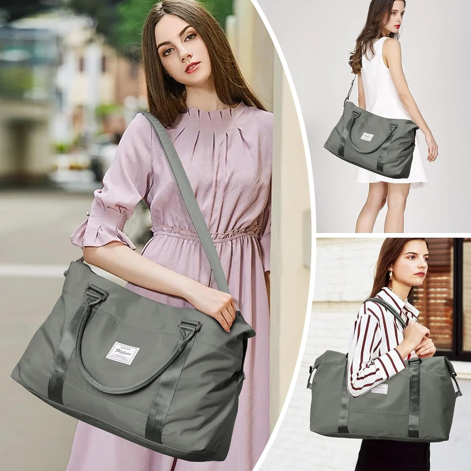 Travel Duffel Bag,Sports Tote Gym Bag,Shoulder Weekender Overnight Bag for Women