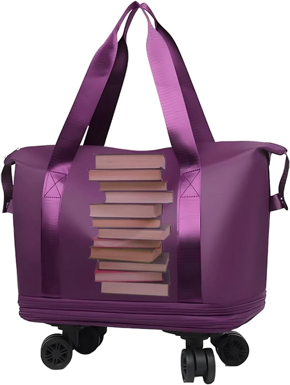 Travel Duffle Bag - Rolling Duffle Bag With Detachable Wheels | Foldable Dufflee Bag With Wheels And Handle | Rolling Suitcase Pack For Trip | Dry Wet Holdall Bags Weekend Overnight Bags For Swimming