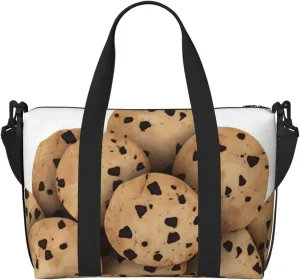 Travel Duffle Bag Weekender Bags for Men Women Adjustable Large Capacity Weekender Overnight Bag Carry On Tote Bags Waterproof Sport Gym Bag for Travel Yoga, Food Chip Biscuits, One Size