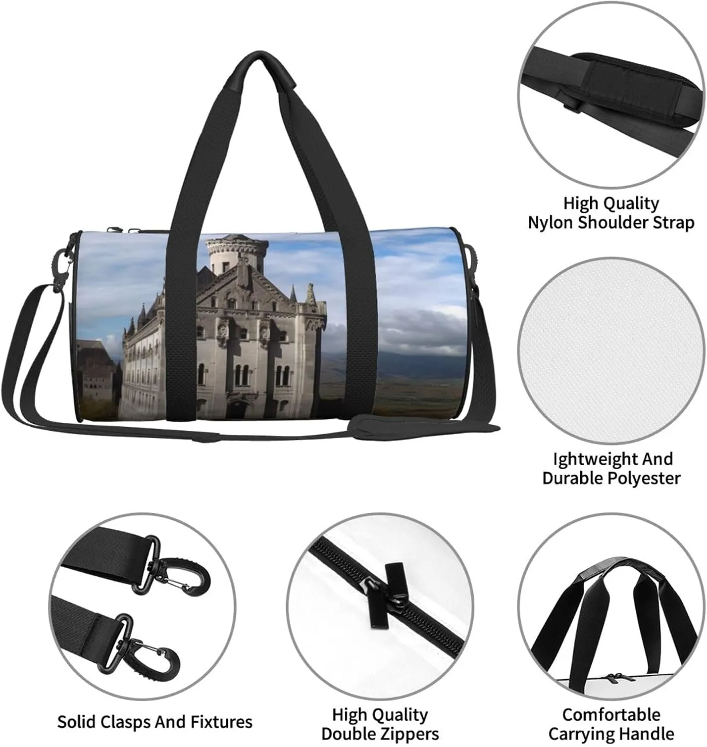 Travel Duffle Bag Weekender Bags For Men Women With Shoe Compartment Large Capacity Weekender Overnight Bag Historical Monuments Of Armenia Carry On Tote Bags Sport Gym Bag For Travel Yoga