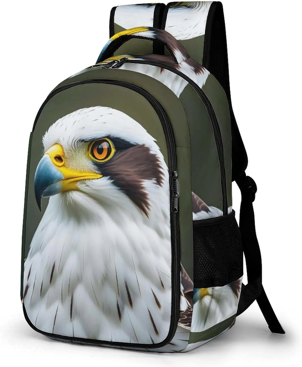 Travel Laptop Backpack Spear Falcon, White Eagle Computer Backpacks Heavy Duty Backpack Carry on Backpack Large Capacity Water Resistant Computer Bag
