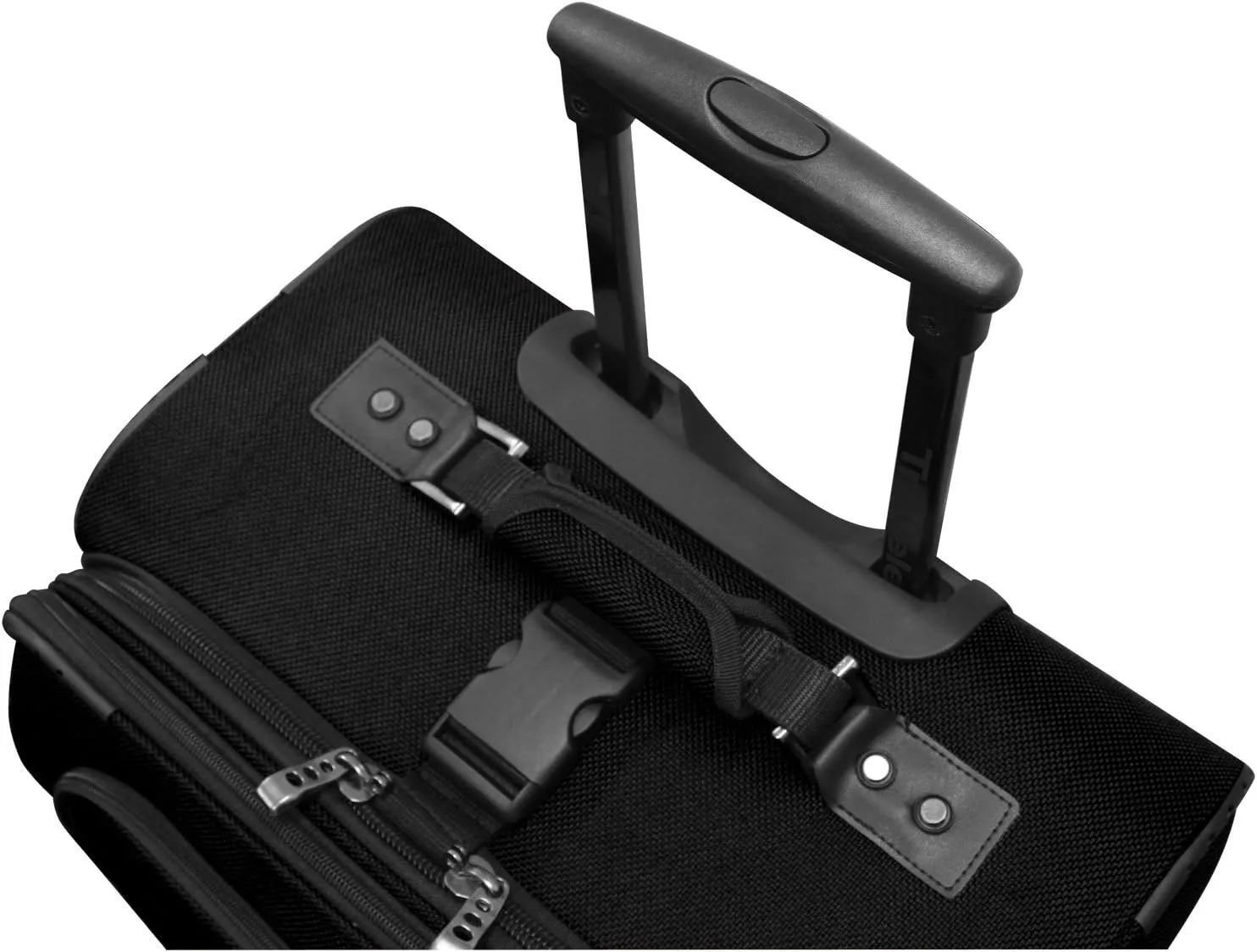 Traveler's Choice Conventional II Expandable Rugged Rollaboard Luggage, Black, Carry-on 21-Inch
