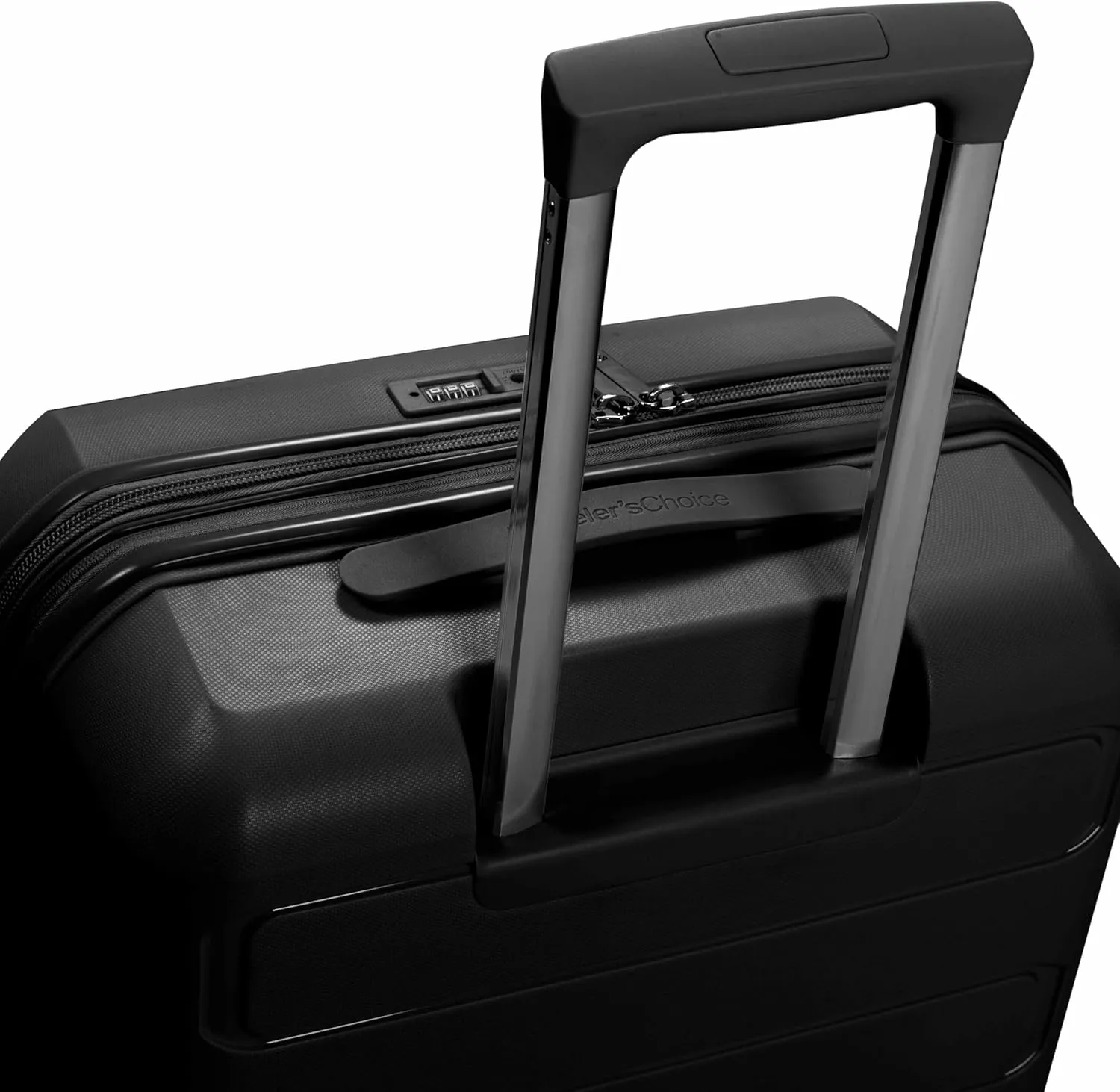Traveler's Choice Pagosa Indestructible Hardshell Expandable Spinner Luggage, Black, Check-in Only