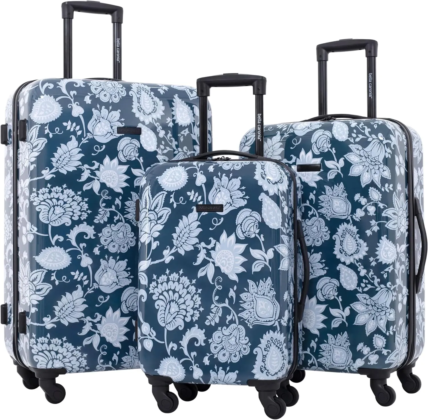 Travelers Club Bella Caronia 20" Carry-On Voguish Luggage, Royal Pattern, 3 Piece Set