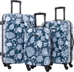 Travelers Club Bella Caronia 20" Carry-On Voguish Luggage, Royal Pattern, 3 Piece Set