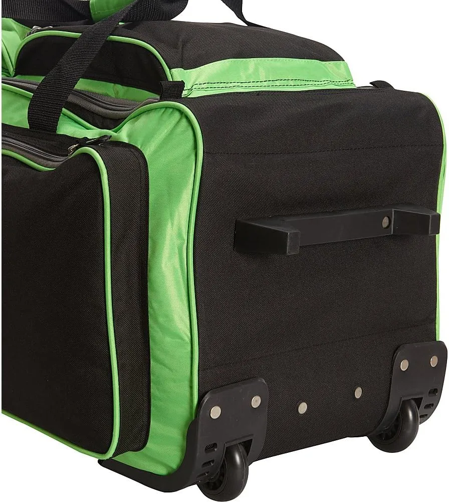 Travelers Club Xpedition 30 Inch Multi-Pocket Upright Rolling Duffel Bag