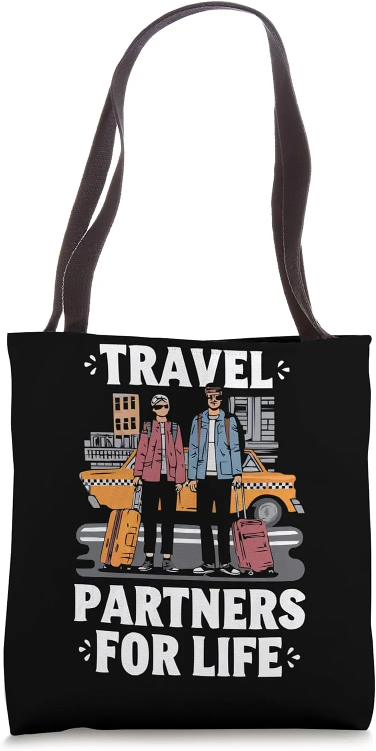Traveling Travel Partner Vacationing Tourist Spot Tote Bag