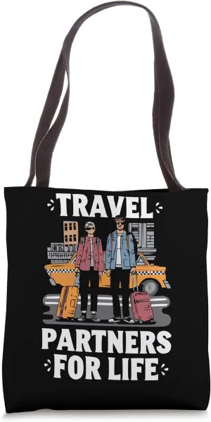 Traveling Travel Partner Vacationing Tourist Spot Tote Bag