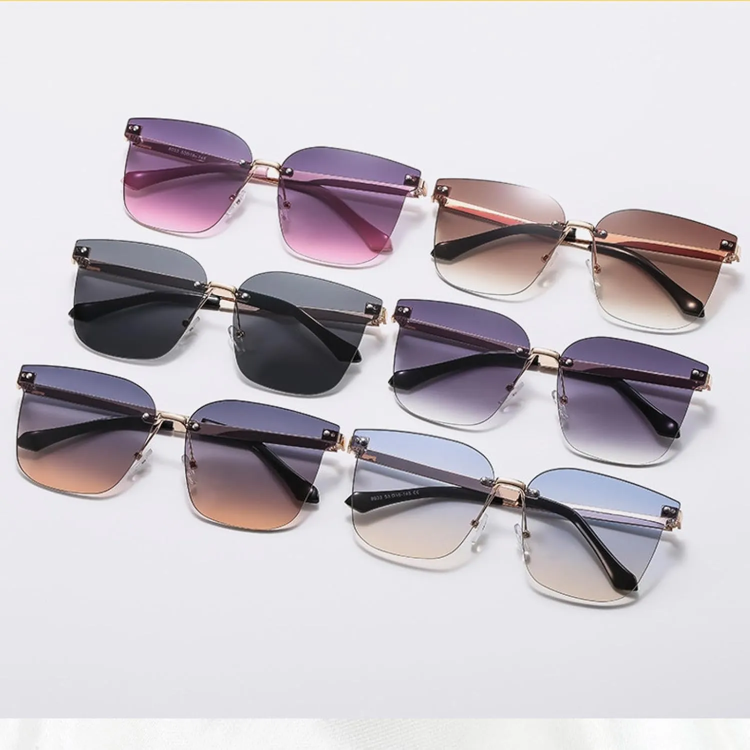 Trend Classic Rimless Sunglasses Women Men Fashion Luxury Punk Outdoors Summer Traveling Sunglasses Uv400