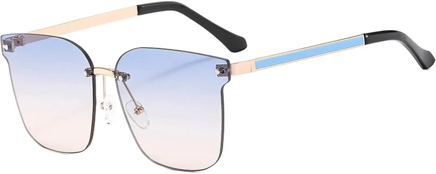 Trend Classic Rimless Sunglasses Women Men Fashion Luxury Punk Outdoors Summer Traveling Sunglasses Uv400