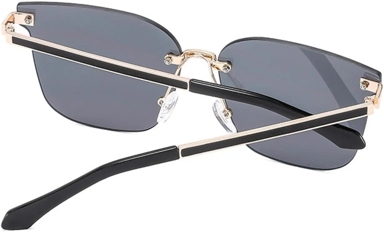 Trend Classic Rimless Sunglasses Women Men Fashion Luxury Punk Outdoors Summer Traveling Sunglasses Uv400