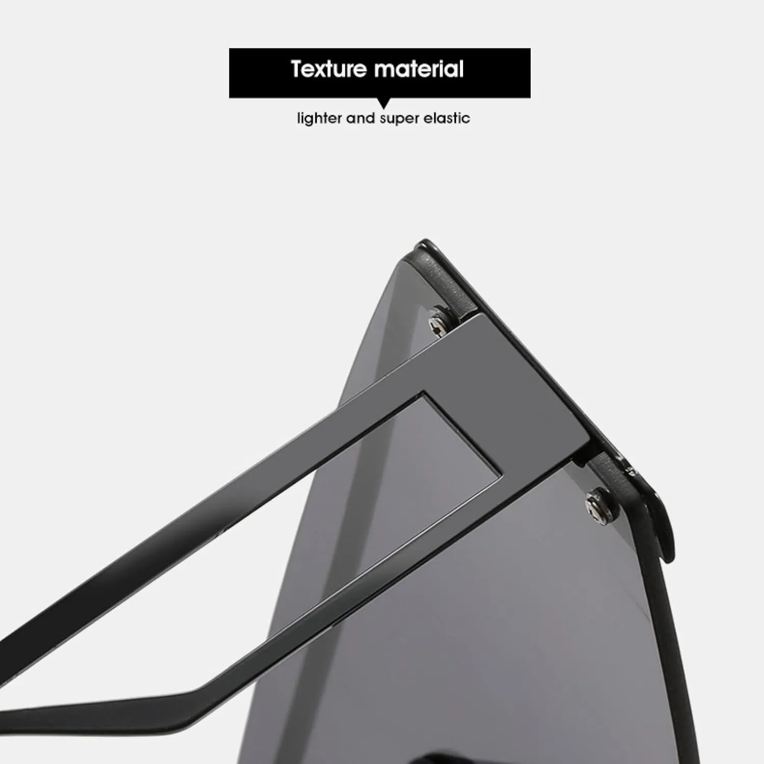 Trend Retro One Piece Sunglasses Men Women Luxury Metal Big Frame Punk Outdoor Cycling Shade Eyewear Uv400