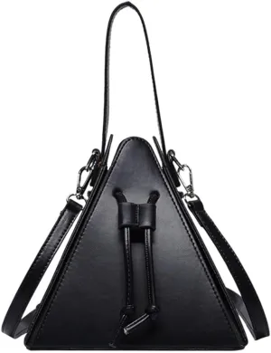 Triangle Crossbody Bag Leather Shoulder Bag Fashion Women Handbag Evening Bag for Shopping Work School Travel Casual Daily