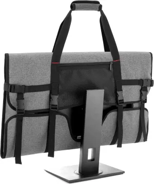 Trunab Travel Carrying Case for 27" LCD Screens and Monitors, With Padded Velvet Lining, Protective Monitor Bag Compatible With iMac 27" and Accessories, Grey (Patented Design)