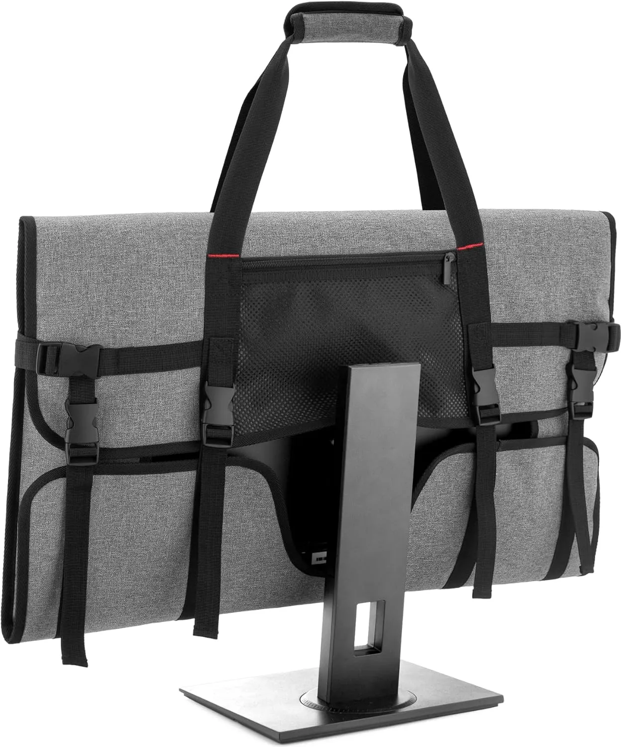 Trunab Travel Carrying Case for 27" LCD Screens and Monitors, With Padded Velvet Lining, Protective Monitor Bag Compatible With iMac 27" and Accessories, Grey (Patented Design)