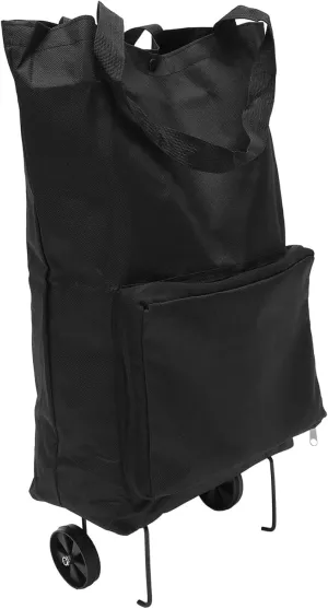 Tug Bag Tey Bag with Wheel Foldable Wheelbarrow Bags Shopping Pouch Foldable Grocery Bag Portable Dolly