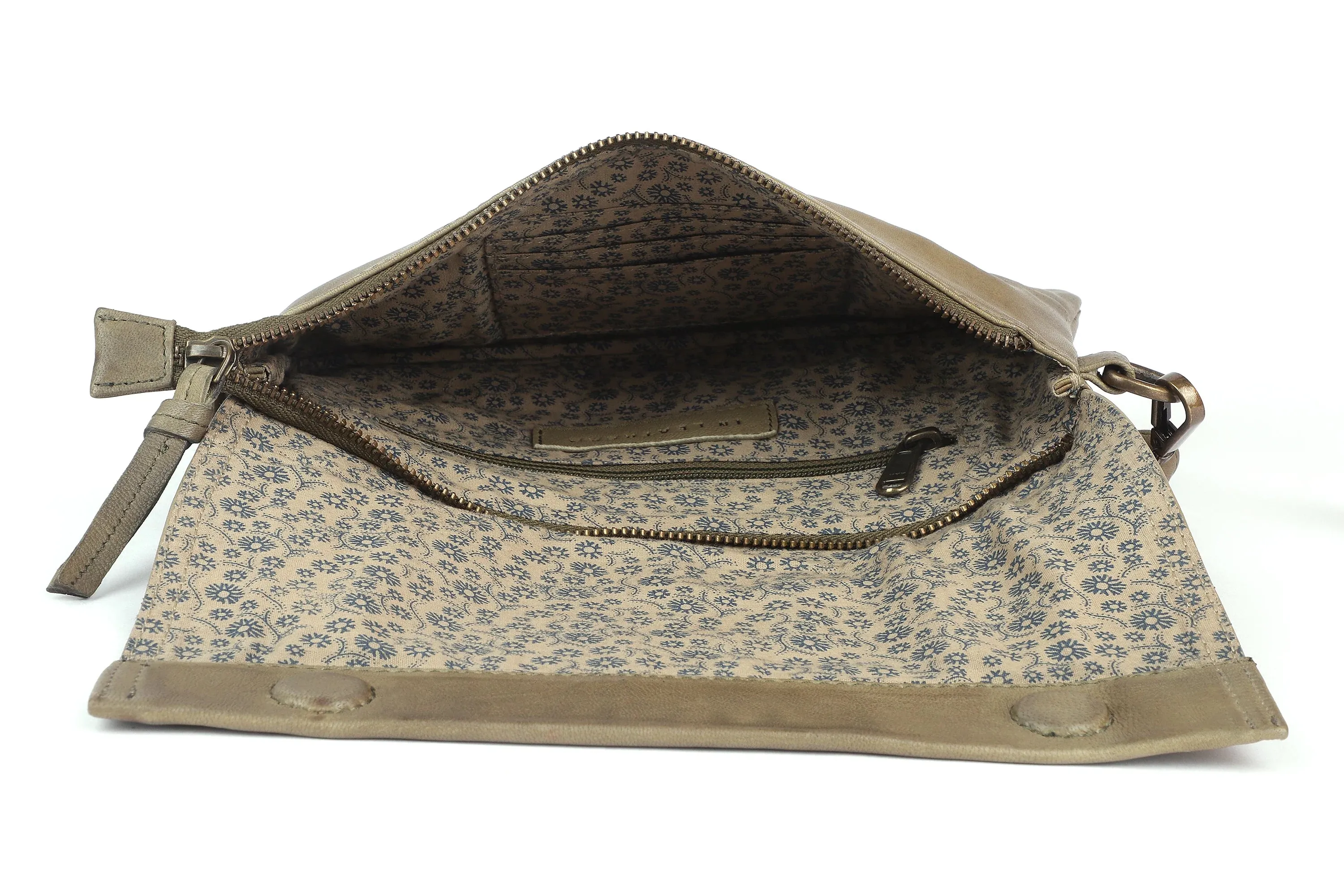 Tush Leather Cross Body - Green