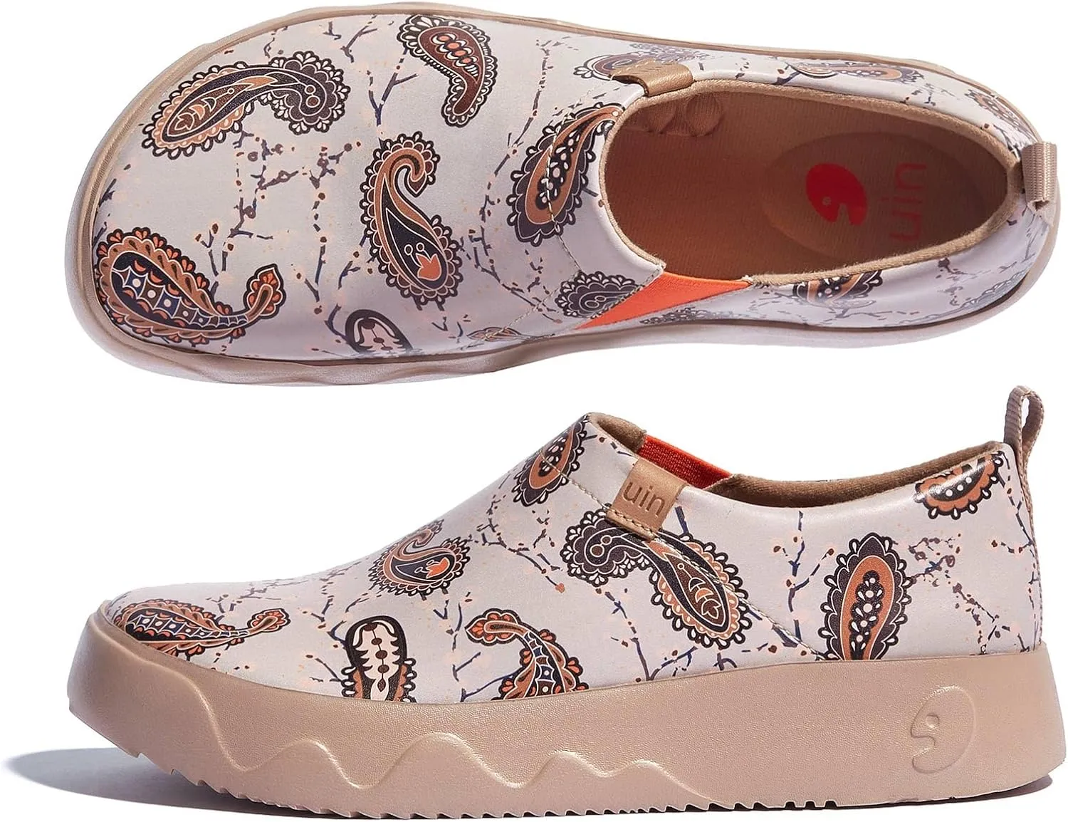 UIN Women's Art Travel Walking Shoes Slip On Casual Lightweight Wide Toe Fashion Sneaker Toledo Ⅸ