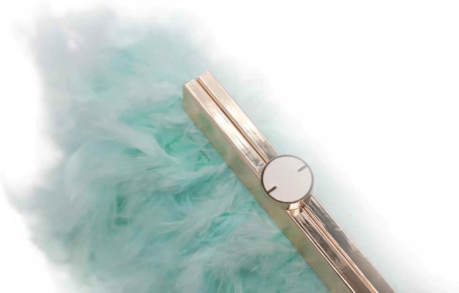 UMREN Feather Clutches Purses for Women Vintage Evening Clutch Fluffy Feather Handbag Crossbody Bag
