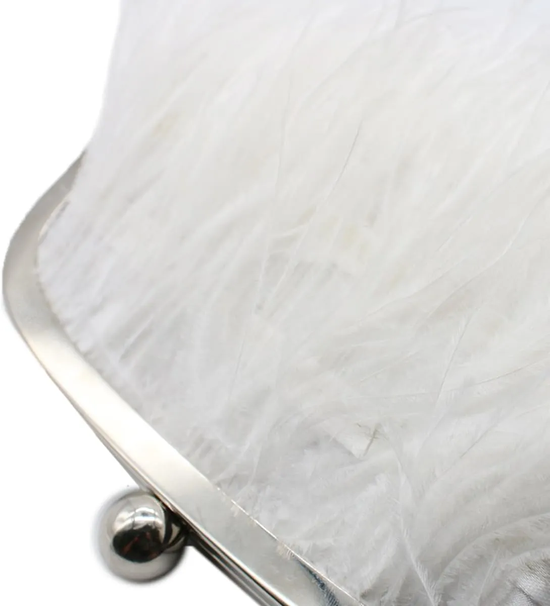 UMREN Feather Clutches Purses for Women Vintage Evening Clutch Fluffy Feather Handbag Crossbody Bag