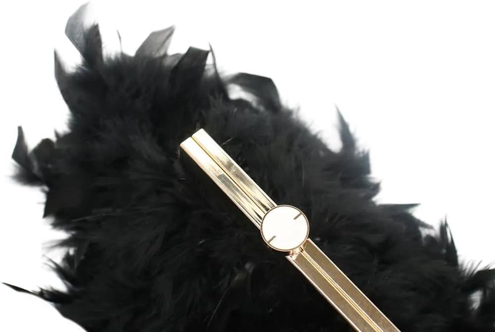 UMREN Feather Clutches Purses for Women Vintage Evening Clutch Fluffy Feather Handbag Crossbody Bag