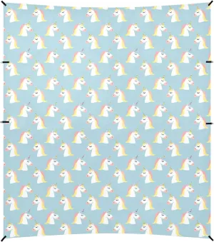 Unicorns Beach Tent UPF50  Protection Lightweight Large Sun Shelter Includes Sand Shovel, Sandbags, Stability Poles for Camping Trips, Fishing, Backyard Fun or Picnics