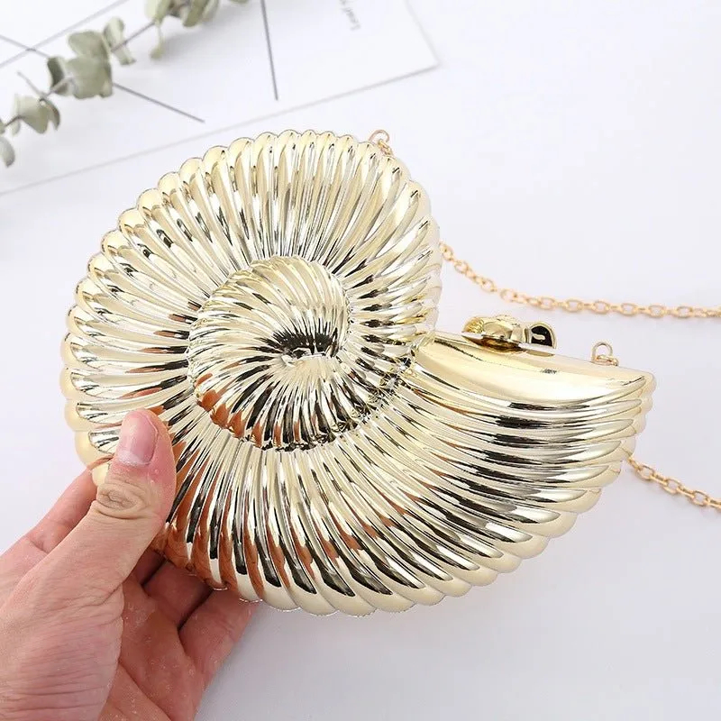 Unique Design Conch Acrylic Clutch Purse