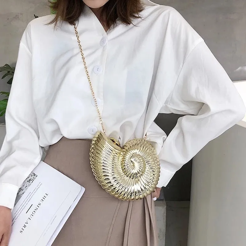 Unique Design Conch Acrylic Clutch Purse