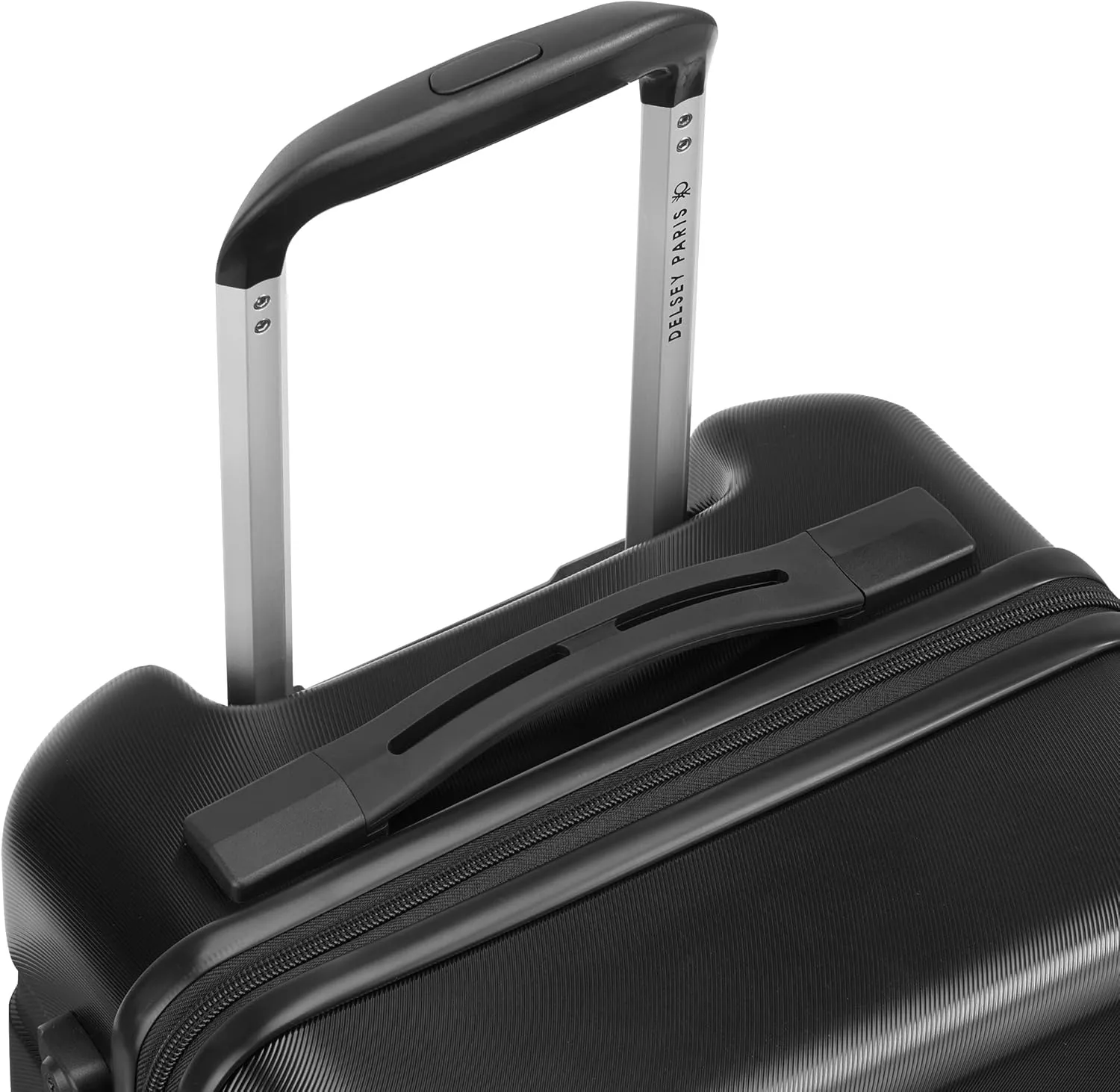 United Colors of Benetton Now Hardside Luggage with Spinner Wheels, Black, Carry-On 19 Inch