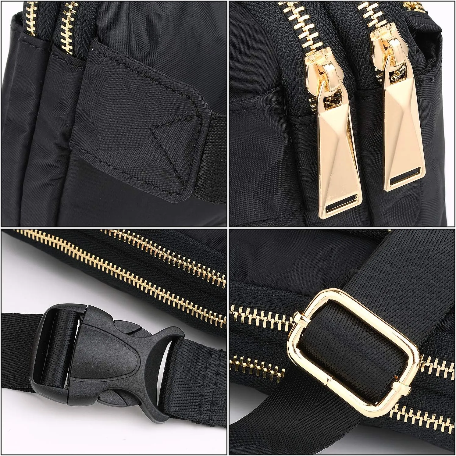 UTO Fanny Pack for Women Crossbody Trendy Fashion Belt Purse Chest Waist Hip Bumbag for Outdoor Shopping Travel Hiking