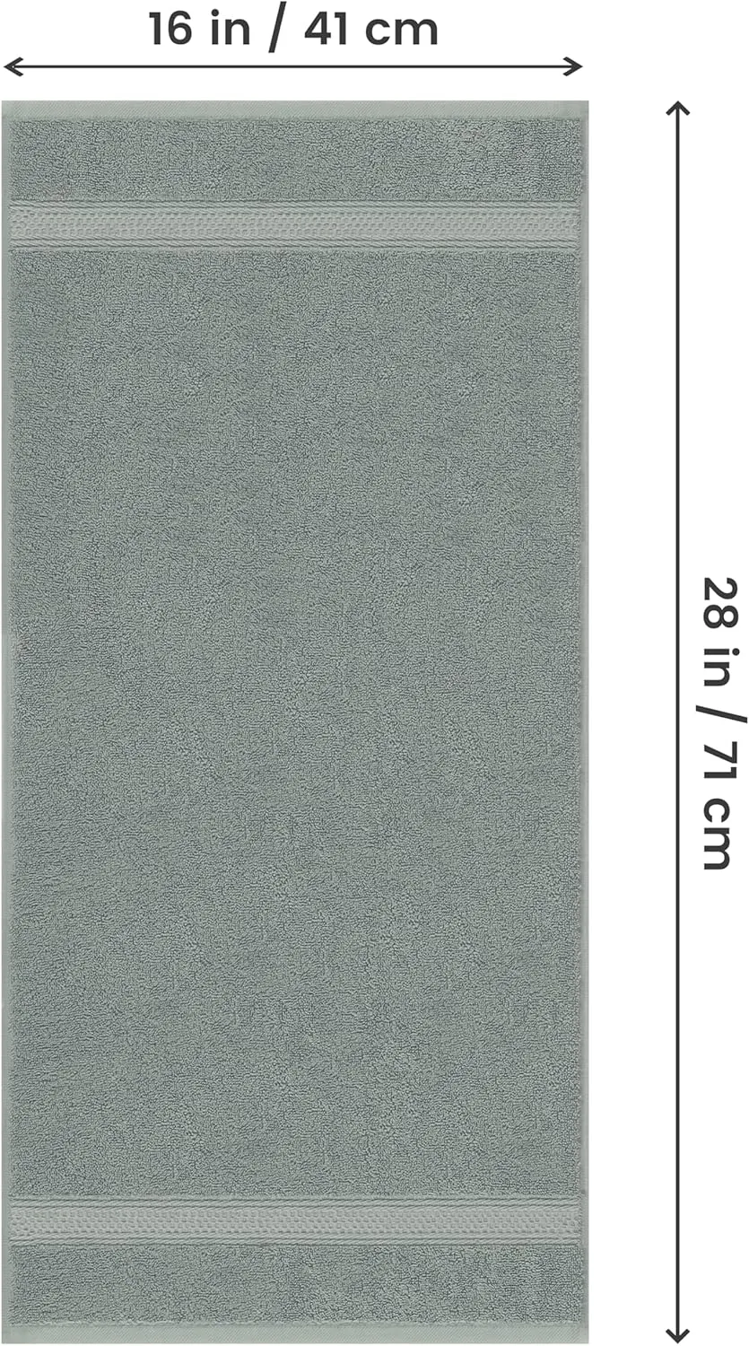 Utopia Towels [6 Pack Premium Hand Towels Set, (16 x 28 inches) 100% Ring Spun Cotton, Ultra Soft and Highly Absorbent 600GSM Towels for Bathroom, Gym, Shower, Hotel, and Spa (Cool Grey)