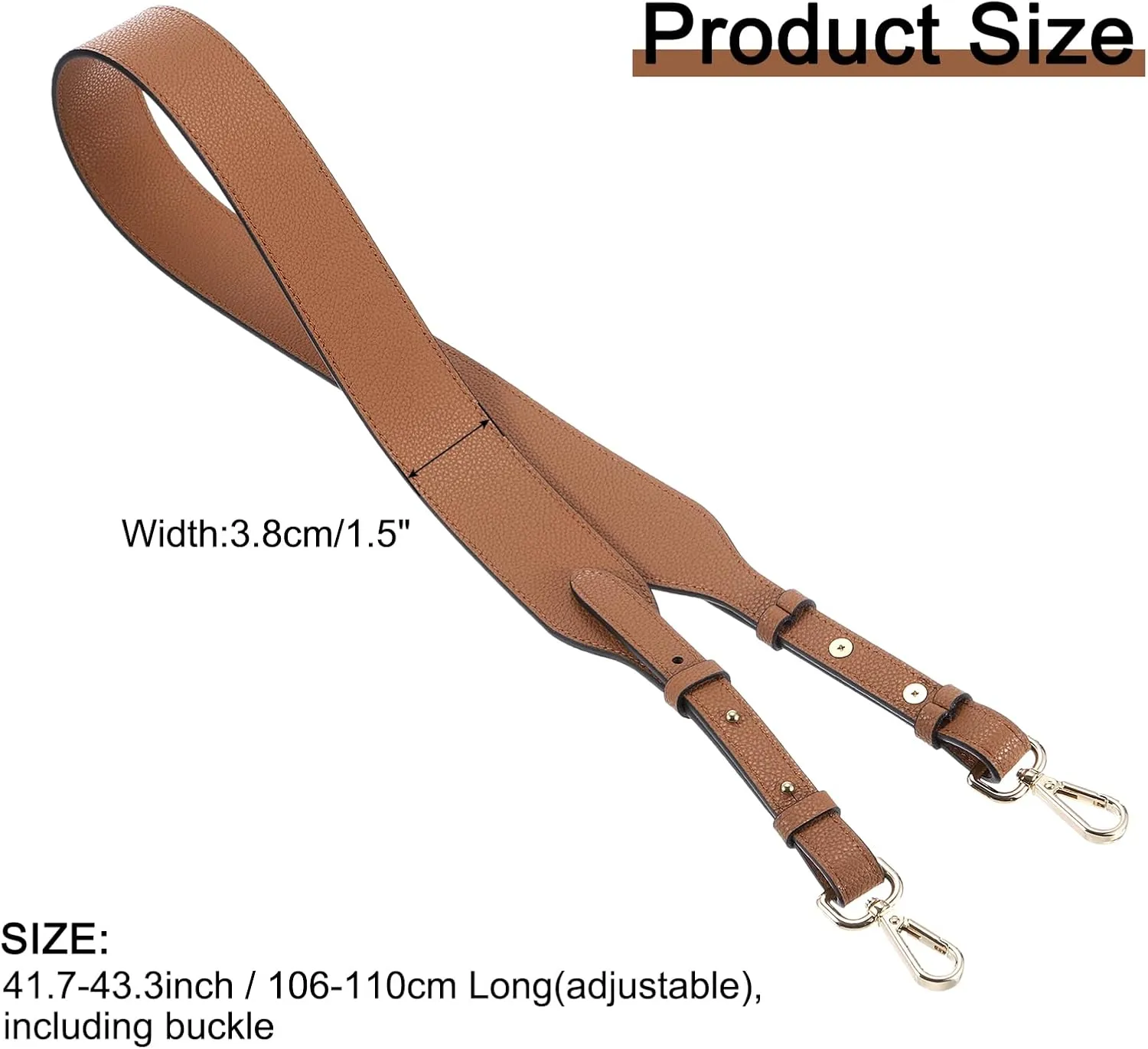 uxcell Leather Purse Strap, Adjustable Crossbody Replacement Straps for Handbags, Shoulder Bag