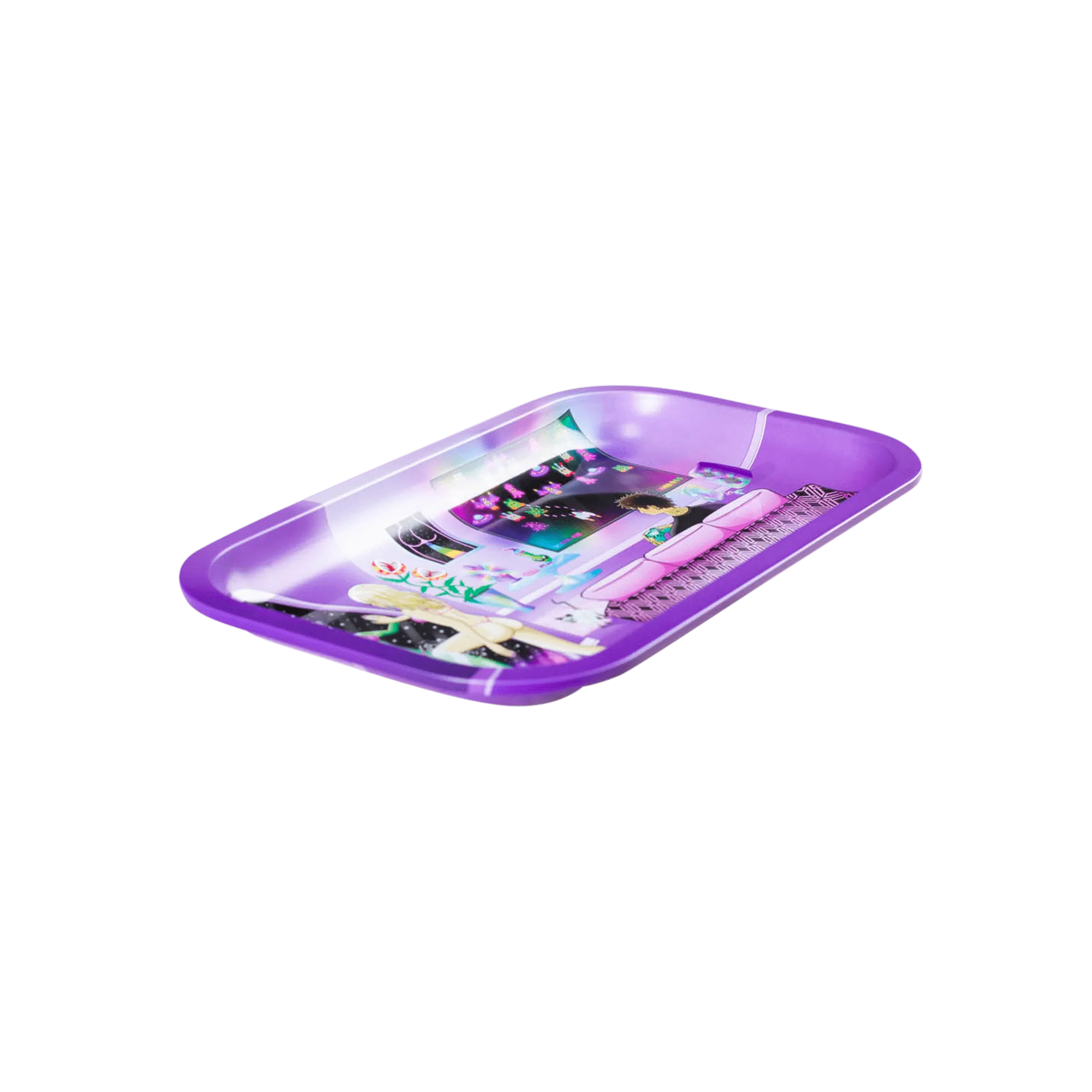 V Syndicate Vibrant Reflections Metal Rolling Tray - Durable & Easy-Clean
