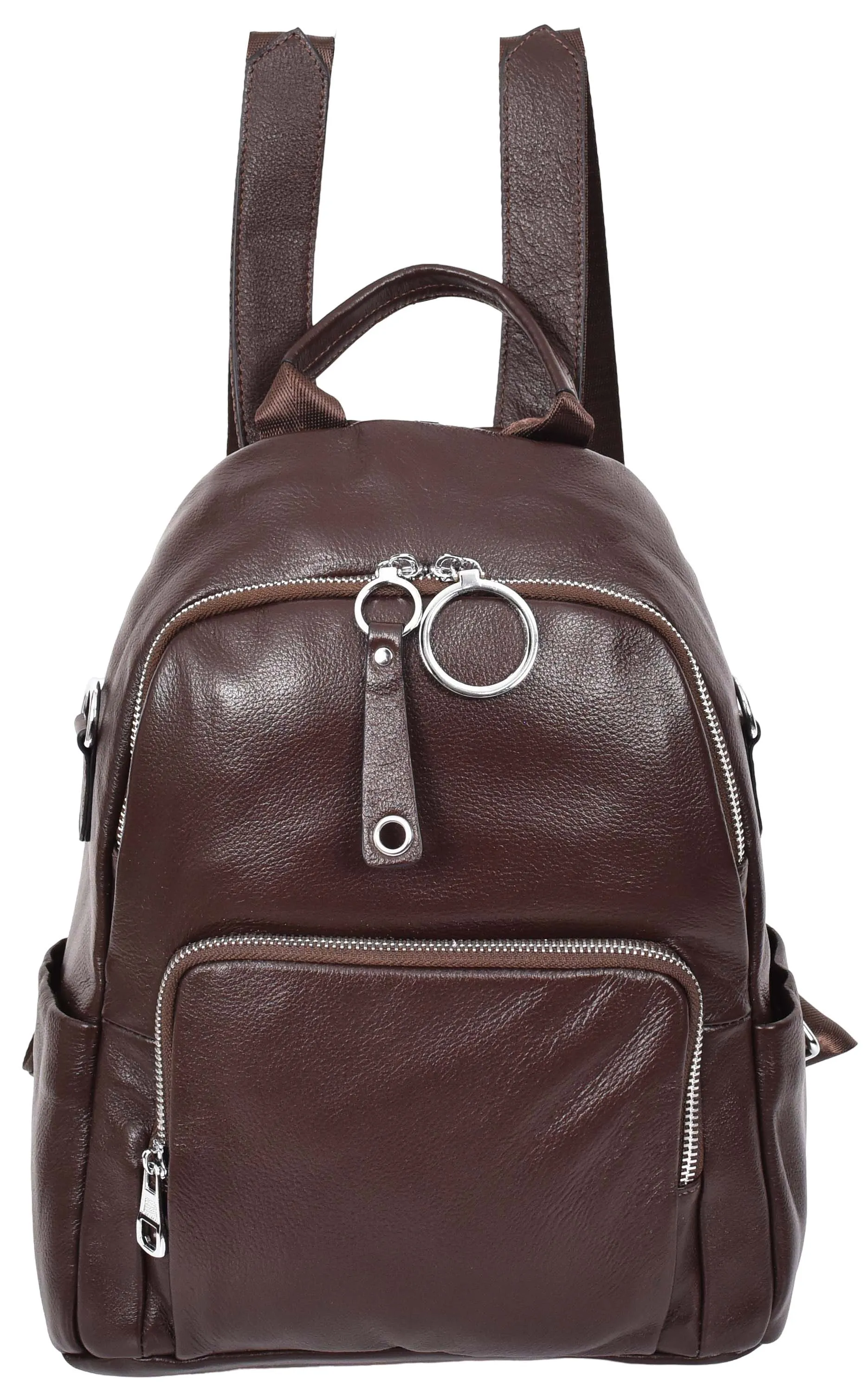 Vancouver Women's Genuine Leather Casual Organiser Backpack Coffee