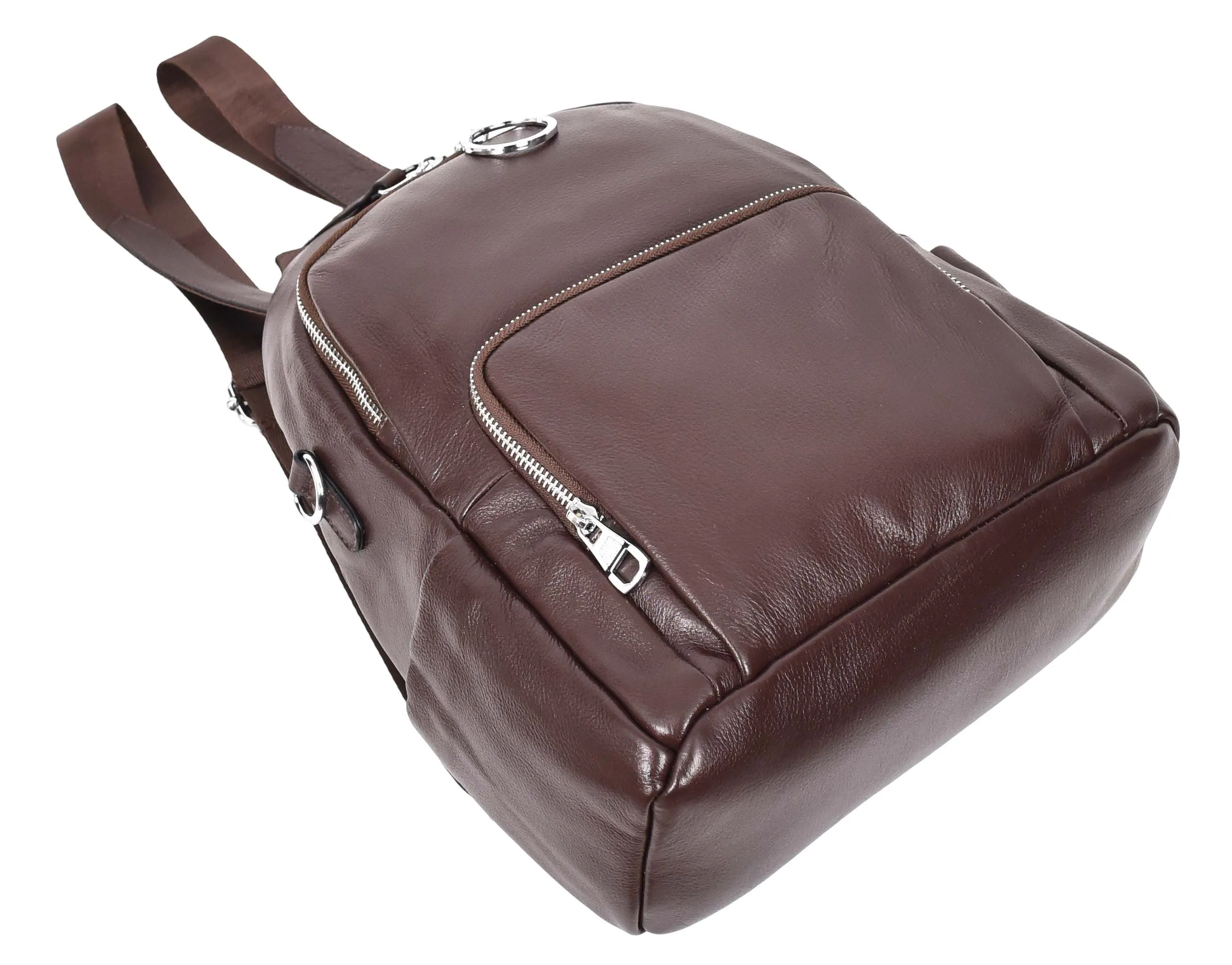 Vancouver Women's Genuine Leather Casual Organiser Backpack Coffee