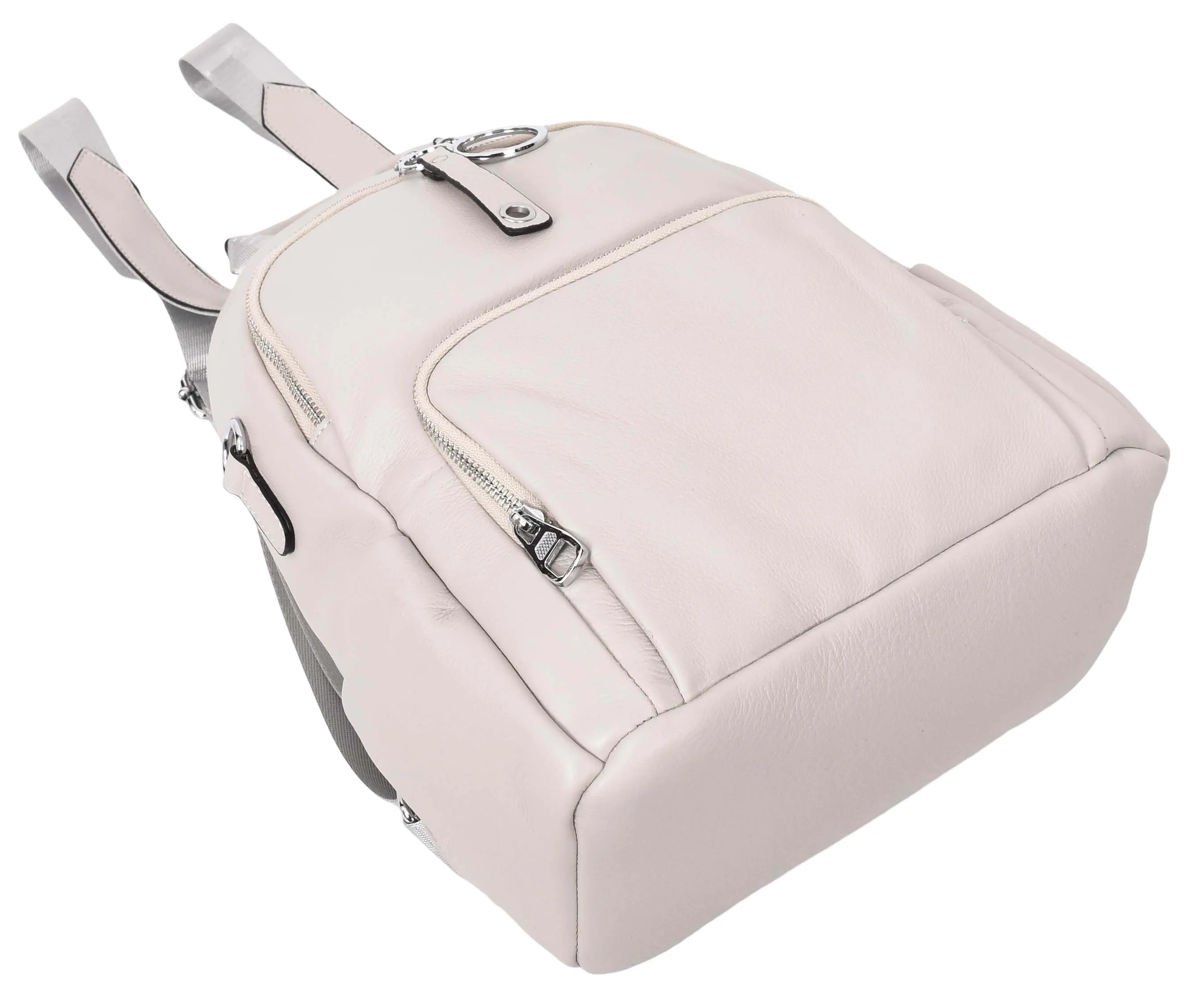 Vancouver Women's Genuine Leather Casual Organiser Backpack Grey