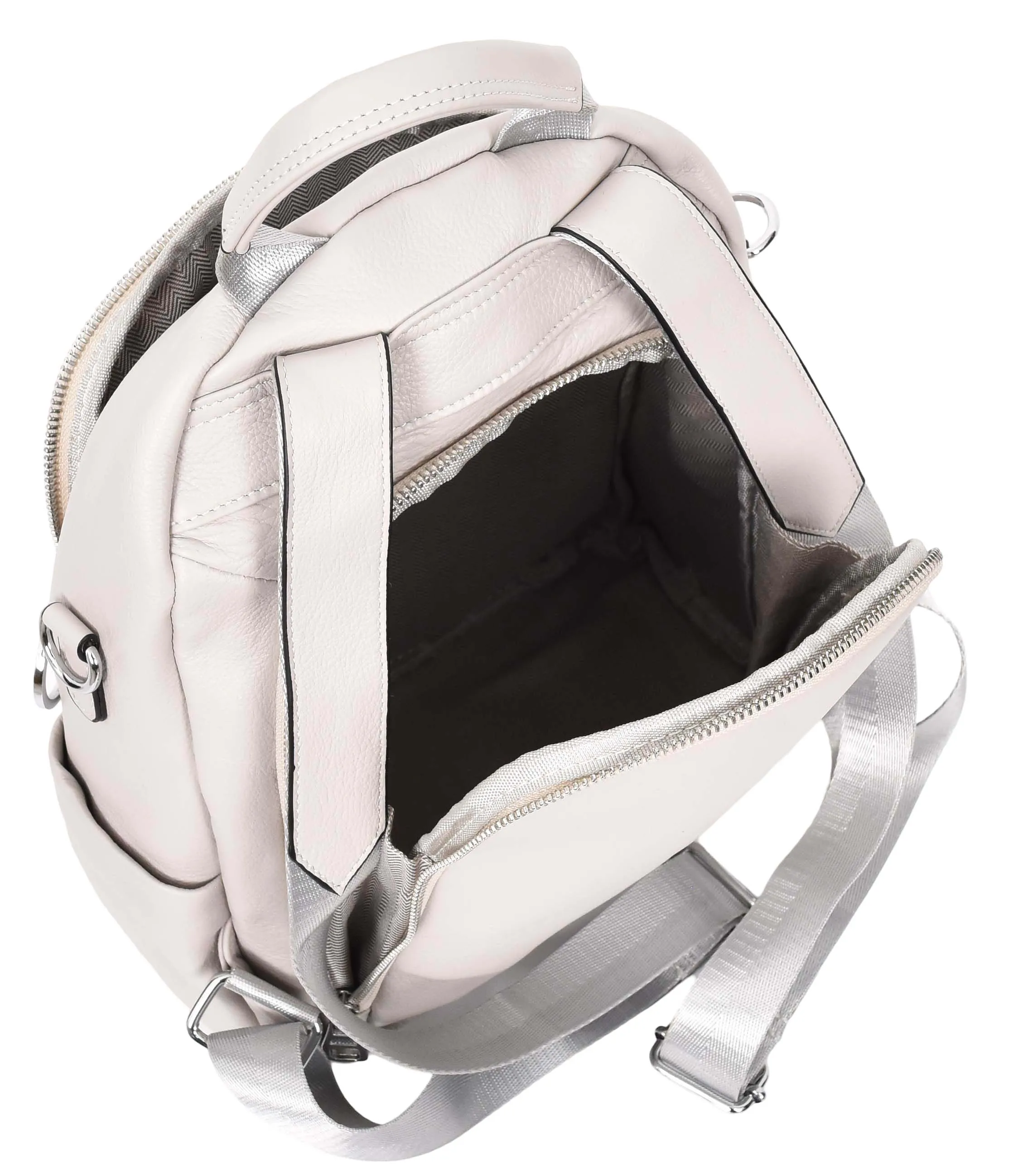 Vancouver Women's Genuine Leather Casual Organiser Backpack Grey