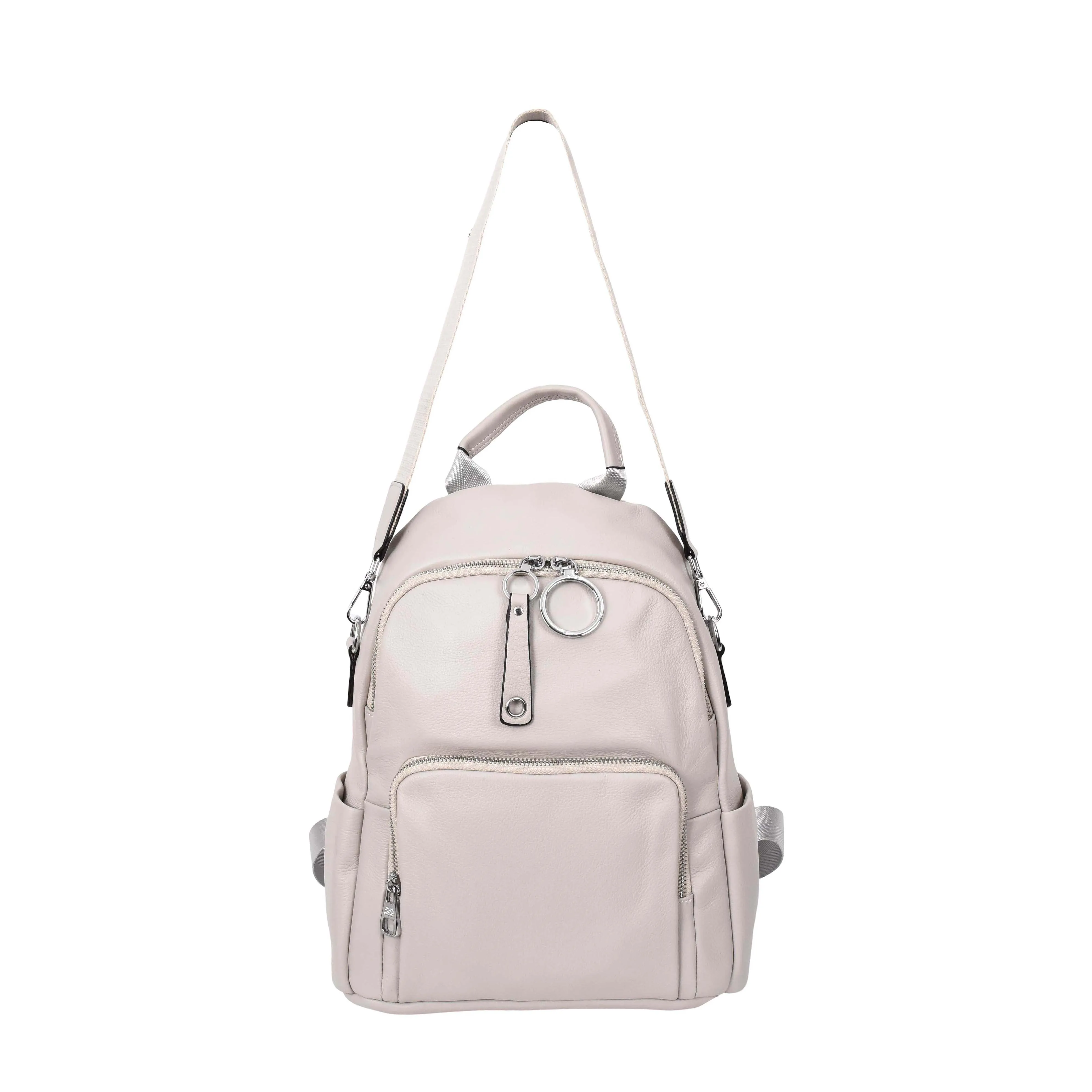 Vancouver Women's Genuine Leather Casual Organiser Backpack Grey