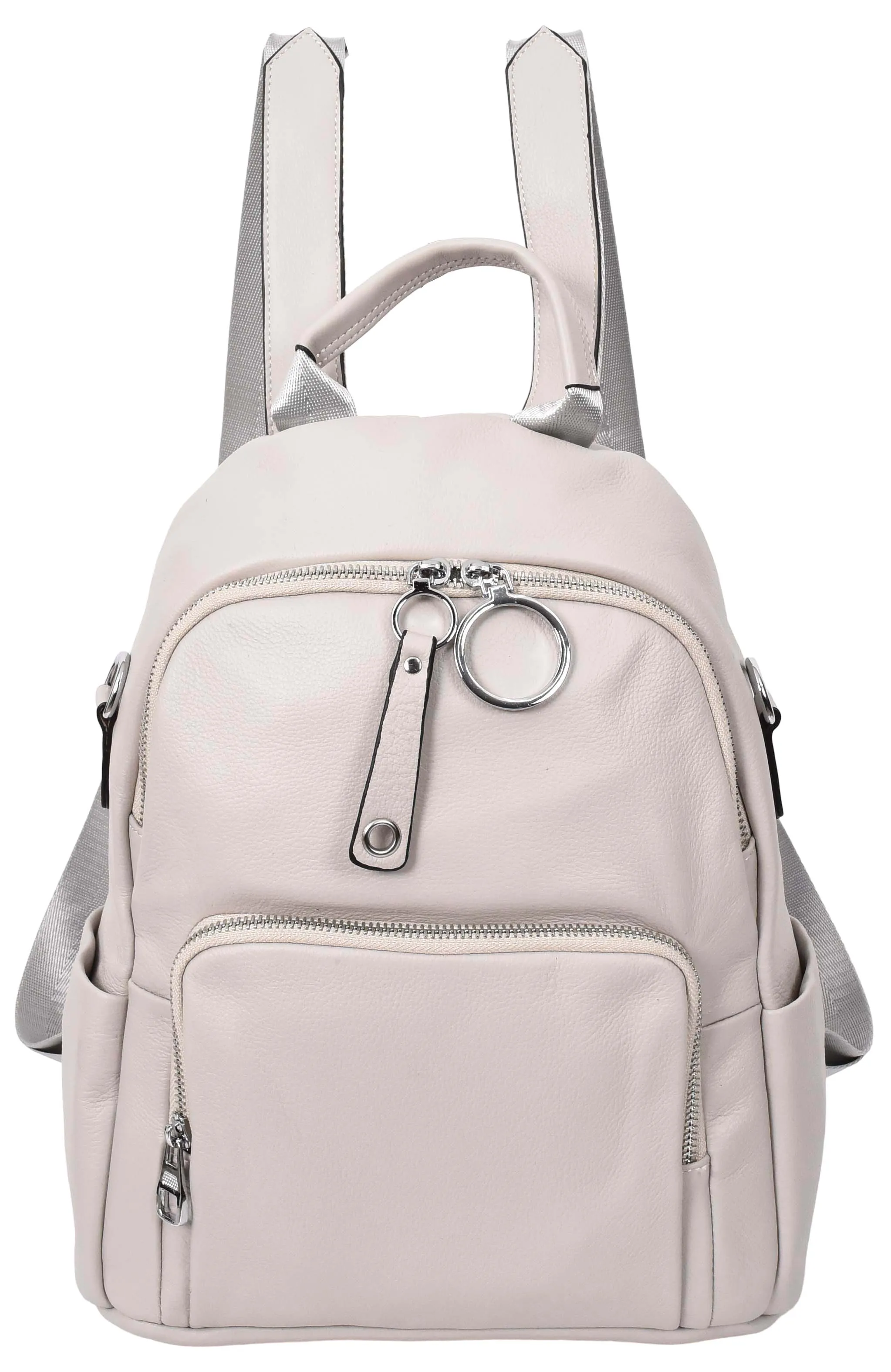 Vancouver Women's Genuine Leather Casual Organiser Backpack Grey