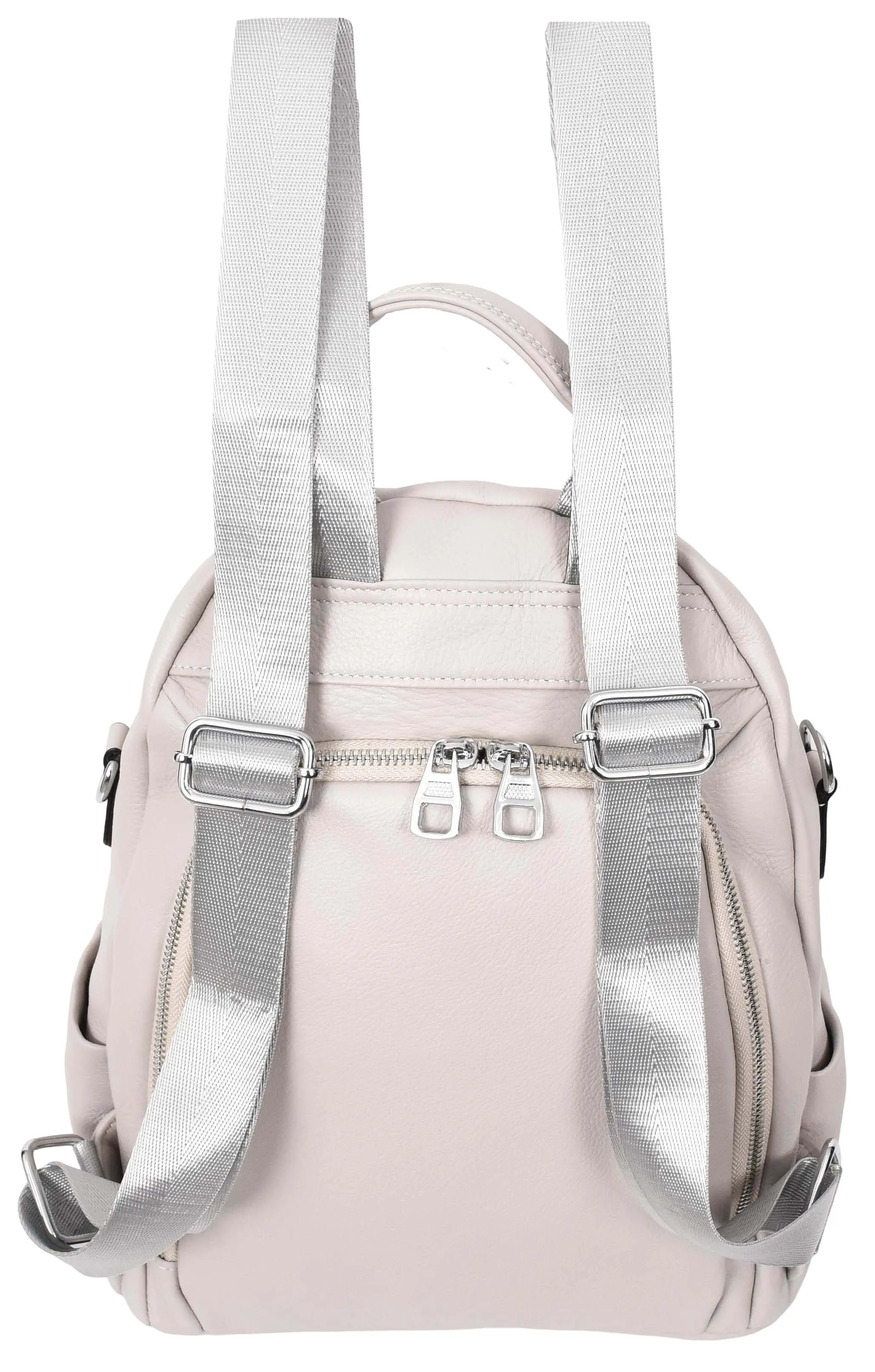 Vancouver Women's Genuine Leather Casual Organiser Backpack Grey