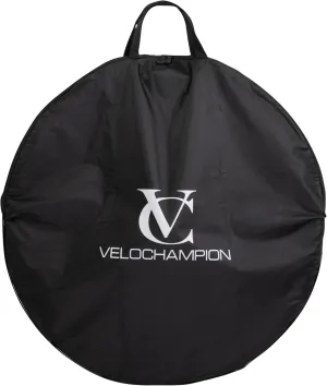 VeloChampion Waterproof Bicycle Wheel Bag Storage Cover | Mountain, Road or Gravel Bike | 650b. 700c. 26” 27.5” 29” Bicycle Wheelset Transport Travel Case (Black, 31.8" (MTB) x2)