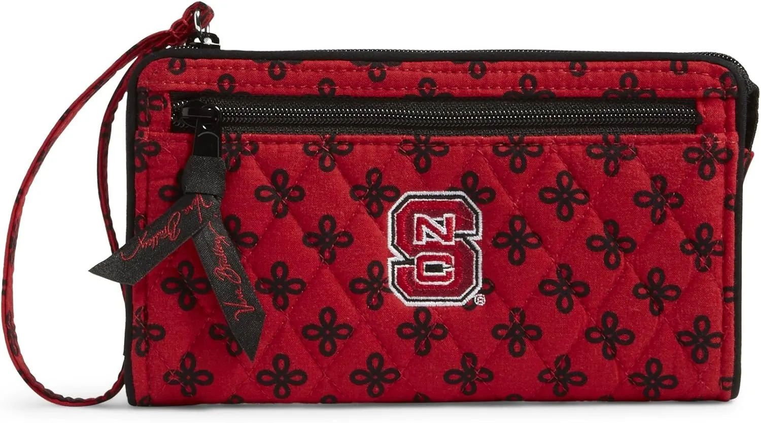 Vera Bradley NCAA North Carolina State Wolfpack Women's Front Zip Wristlet, Red/Black, One Size