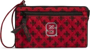 Vera Bradley NCAA North Carolina State Wolfpack Women's Front Zip Wristlet, Red/Black, One Size
