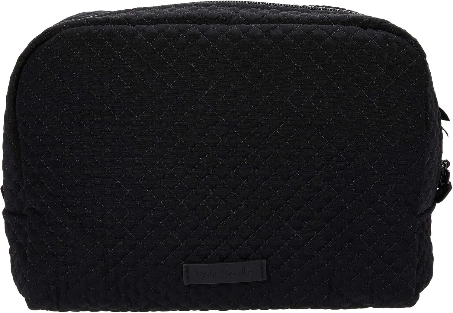 Vera Bradley Women's Microfiber Large Cosmetic Makeup Organizer Bag, Black, One Size